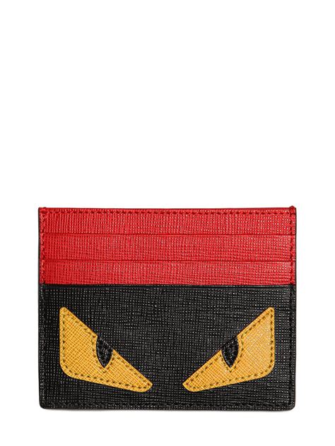 fendi monster print card case|fendi leather card holder.